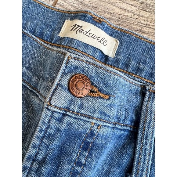 Madewell The Perfect Vintage Jean size 32 Distressed destroyed Stretch Fray - Picture 2 of 10